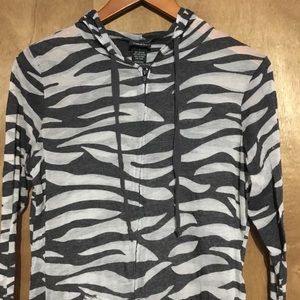 Tiger Print Zipper Down